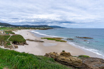 view of the Playa Llas near Foz in Galicia