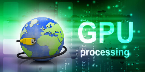 3d rendering aux cable connected globe 
    