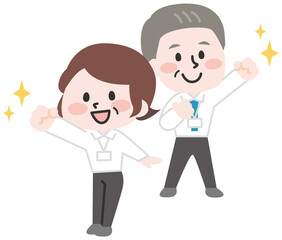 やる気キラキラの会社員 