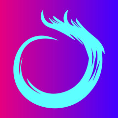 Ocean color logo design. Abstract minimal background. Background screensaver on a gradient background.
