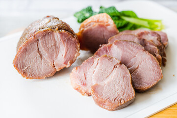 スライスしたチャーシュー