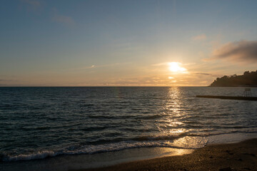 sunset over the sea