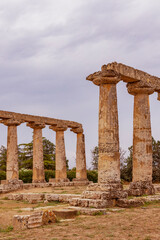 Fototapeta premium Temple of Hera from 6 century BC, archaeological site near Bernalda, Italy