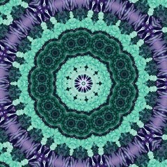 Beautiful texture layer combination of pink and green color combination kaleidoscope bloom design concept and wavy pattern. Great for batik and woven clothing texture designs