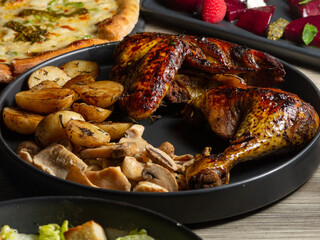 roasted chicken legs