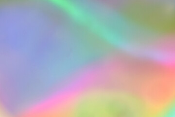 holograph foil background. Pastel color paper. Retro trend design. Vintage fantasy cover. Chrome holo art. Modern effect. Rainbow metallic material. Fabric glitch