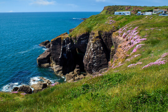 Colorful cliffs of irish coast