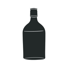 Bottle Beverage Illustration Clip Art Design Shape. Drinks Silhouette Icon Vector.