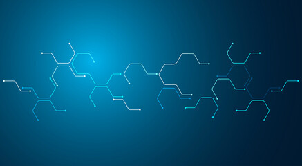 forma, network, esagoni, link, connessione, connessioni