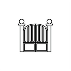 Gate icon vector illustration on white background. Symbol for your web site design, logo, app, UI. 