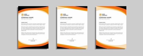 modern corporate letterhead template design