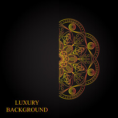 Luxury ornamental design mandala background. Banner. Vector illustration