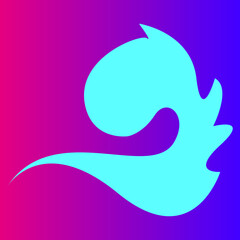 Obraz premium Ocean color logo design. Abstract minimal background. Background screensaver on a gradient background. 