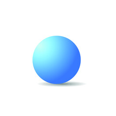 blue ball on white background. Outline paths for easy outlining. Great for templates, icon background, interface buttons.
