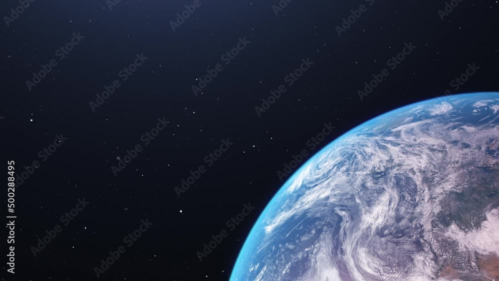 Canvas Prints partial view of the planet earth until it becomes the empty starry sky. space flight background.