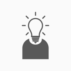 idea icon, creative vector, light illustration