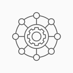 management icon, business concept vector