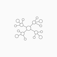 mind map icon, infographic vector