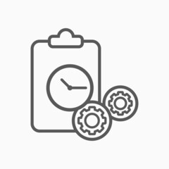 project management icon, management vector