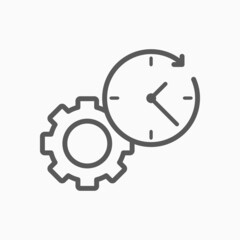 time management icon, management vector