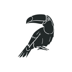 Toucan Illustration Clip Art Design Shape. Bird Silhouette Icon Vector. © josepperianes
