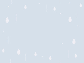 雨粒のイラストの背景素材　梅雨
