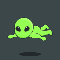 alien astronaut  galaxy universe space robot interstellar cute character vector icon cartoon doodle
