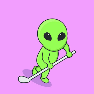 alien astronaut  galaxy universe space robot interstellar cute character vector icon cartoon doodle