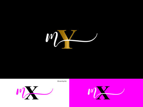 Fashion MY Logo Icon, Typography My ym Signature Letter Logo Image Design For your brand