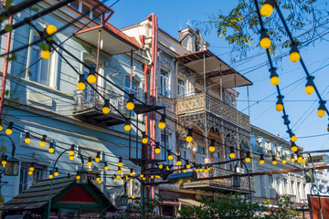 Typical balconies of Geogia Tbilisi
