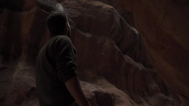 Rain falling from inside the cave neom leyja