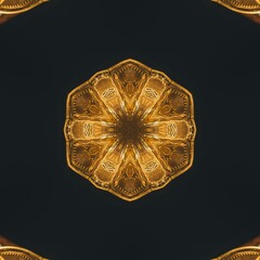 Background with golden mandala, Round Indian pattern, muslim pattern. Gold mandala background...