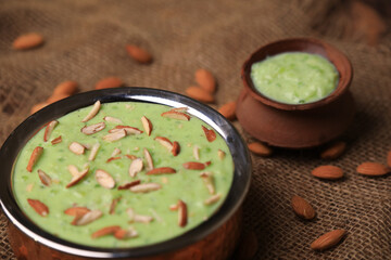 Kaddu ki Kheer ,ramadan special kheer ,hyderabad special kheer closeup with selective focus and blur