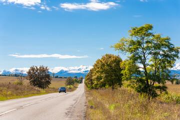 Mountain day autumn. Arkhyz