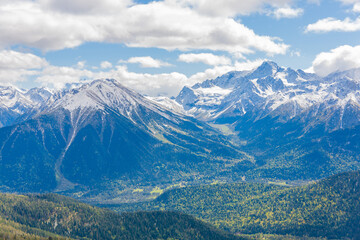 Fototapeta premium Mountain day autumn. Arkhyz