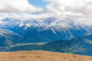 Mountain day autumn. Arkhyz