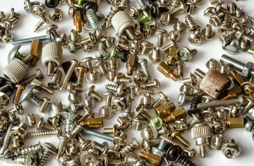 screws, bolts, sheet metal screws, various types