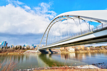 Iconic Walterdale Bridge in Edmonton, the Capital City of Alberta, Canada