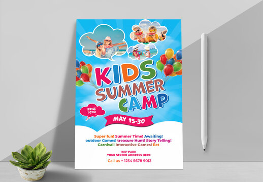 Kids Summer Camp Flyer Set