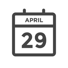 April 29 Calendar Day or Calender Date for Deadline or Appointment