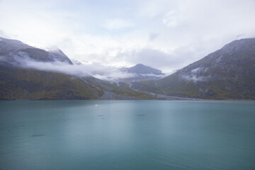 Foggy day at Glacier Bay National Park, Alaska
