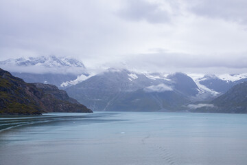 Foggy day at Glacier Bay National Park, Alaska