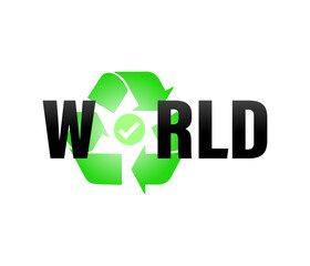 Environmental Protection symbol. Ecology icon isolated on white background.
