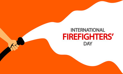 INTERNATIONAL FIREFIGHTERS DAY, vector art illustration.