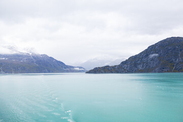 Obraz premium Foggy day at Glacier Bay National Park, Alaska