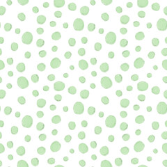 simble abstract seamles pattern, pastel green mint polka dots