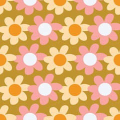woven flower seamless pattern