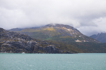 Foggy day at Glacier Bay National Park, Alaska