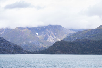 Foggy day at Glacier Bay National Park, Alaska