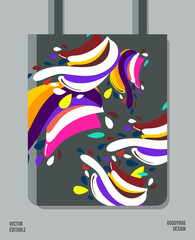 Creative Pattern on Goody bag : Vector Illustration